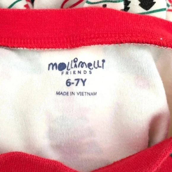 Mollimelli Colorful Christmas Clothing Set Girls  Long sleeve SZ 6-7 - Picture 9 of 10